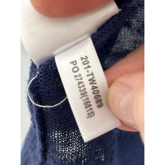 Tommy‎ Bahama Navy Blue Open Front 3/4 Sleeve 100% Linen Knit Cardigan Size XL - Picture 6 of 7